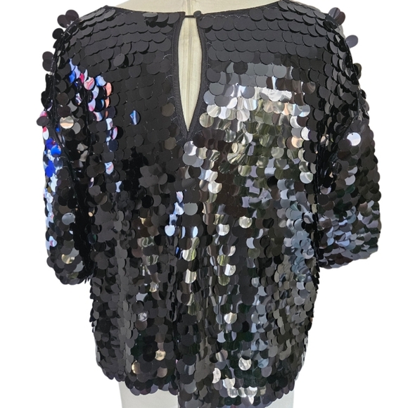 NWT a new day  Palilette Sequins Cropped Top - Picture 5 of 12